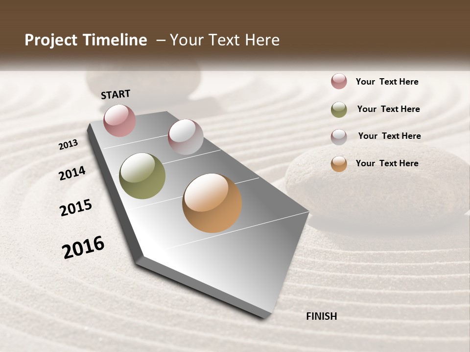 Two Rocks Sitting On Top Of A Sandy Area PowerPoint Template