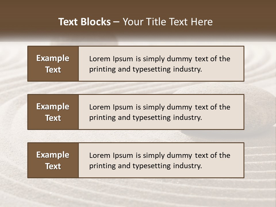 Two Rocks Sitting On Top Of A Sandy Area PowerPoint Template