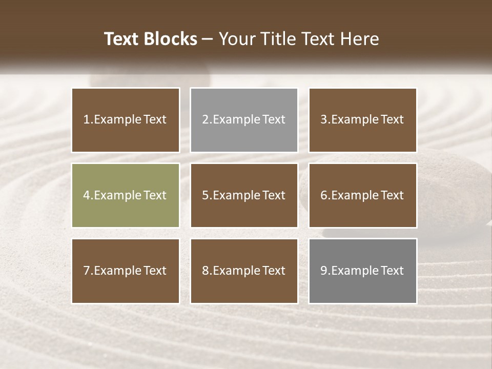 Two Rocks Sitting On Top Of A Sandy Area PowerPoint Template
