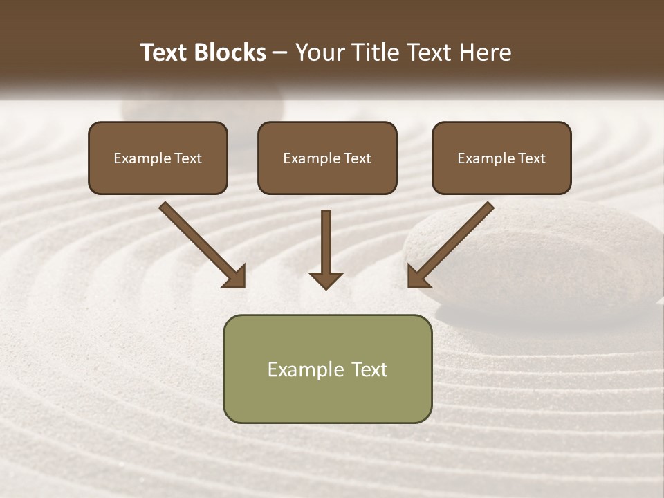 Two Rocks Sitting On Top Of A Sandy Area PowerPoint Template
