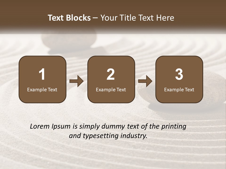 Two Rocks Sitting On Top Of A Sandy Area PowerPoint Template