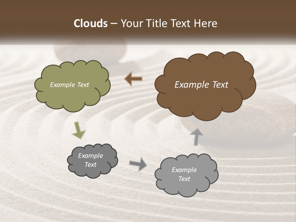 Two Rocks Sitting On Top Of A Sandy Area PowerPoint Template