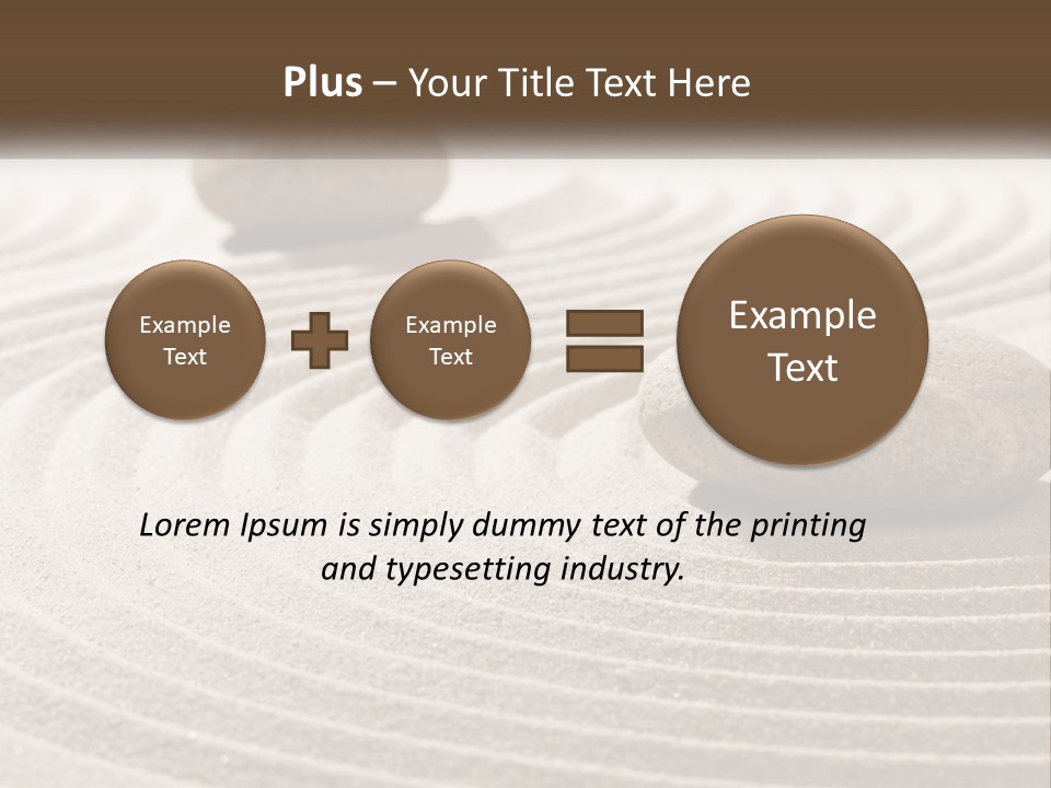 Two Rocks Sitting On Top Of A Sandy Area PowerPoint Template
