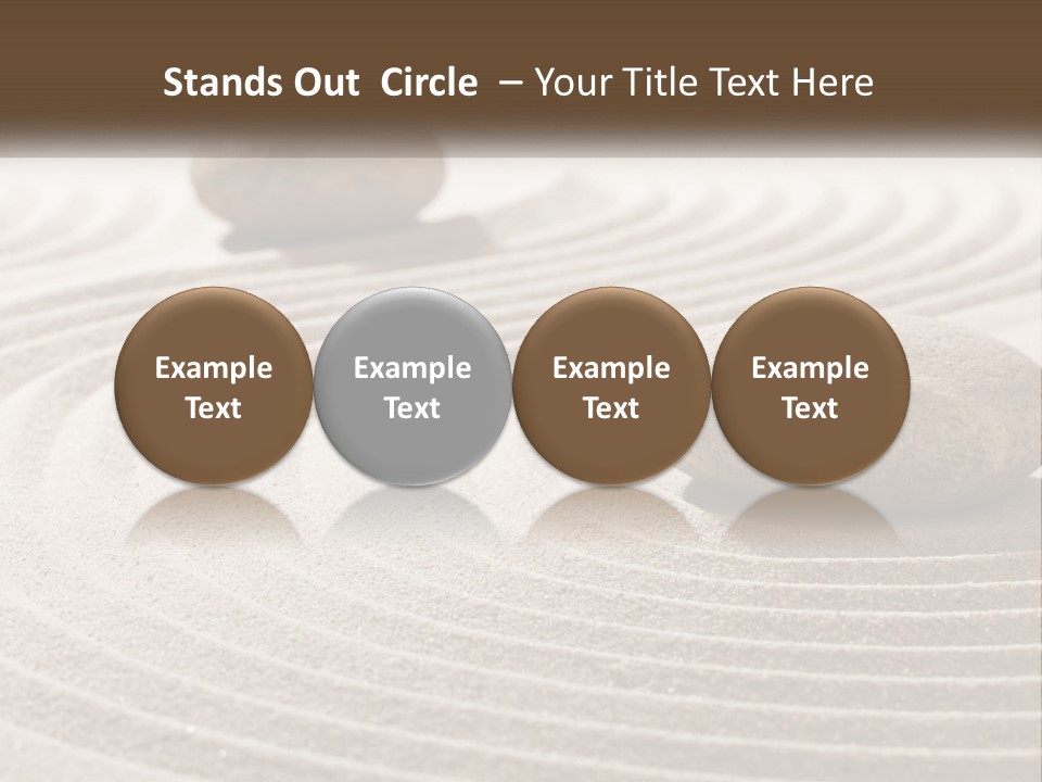 Two Rocks Sitting On Top Of A Sandy Area PowerPoint Template