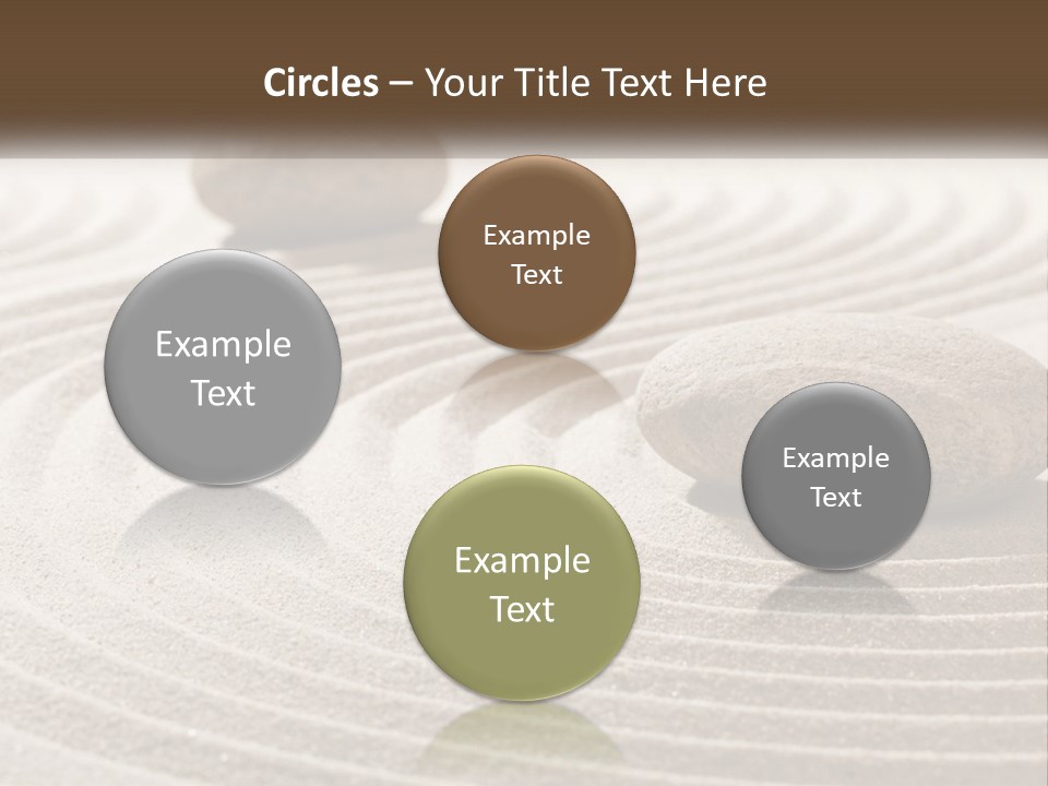 Two Rocks Sitting On Top Of A Sandy Area PowerPoint Template