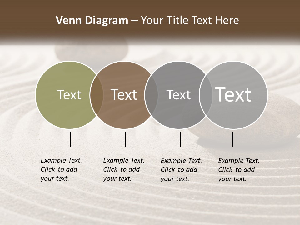 Two Rocks Sitting On Top Of A Sandy Area PowerPoint Template