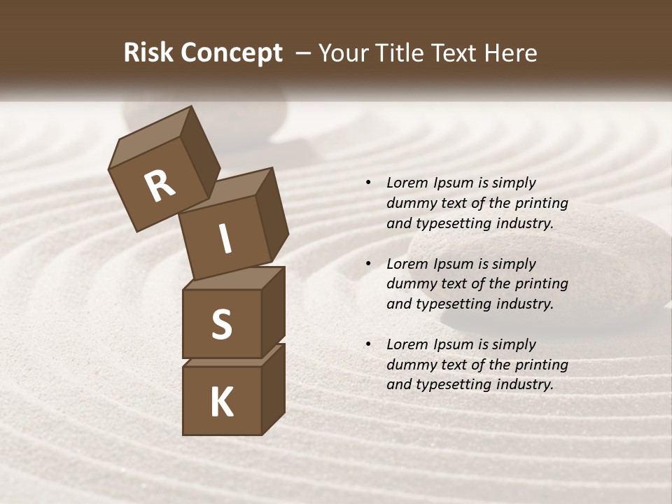Two Rocks Sitting On Top Of A Sandy Area PowerPoint Template