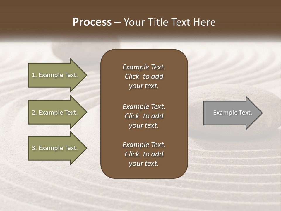 Two Rocks Sitting On Top Of A Sandy Area PowerPoint Template