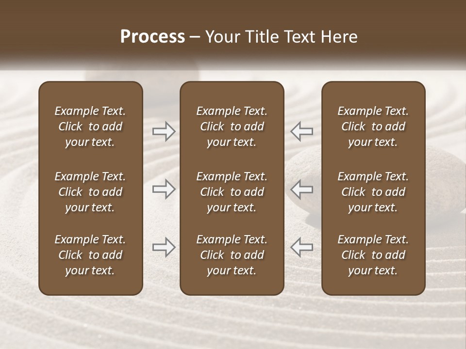 Two Rocks Sitting On Top Of A Sandy Area PowerPoint Template