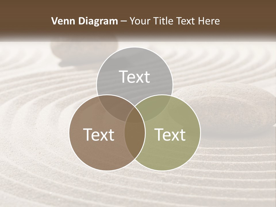Two Rocks Sitting On Top Of A Sandy Area PowerPoint Template