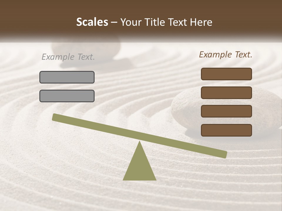 Two Rocks Sitting On Top Of A Sandy Area PowerPoint Template