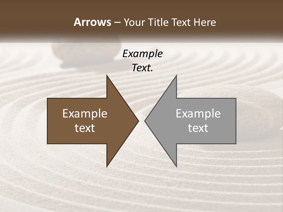 Two Rocks Sitting On Top Of A Sandy Area PowerPoint Template