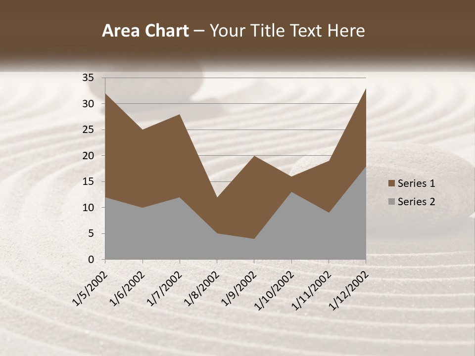 Two Rocks Sitting On Top Of A Sandy Area PowerPoint Template