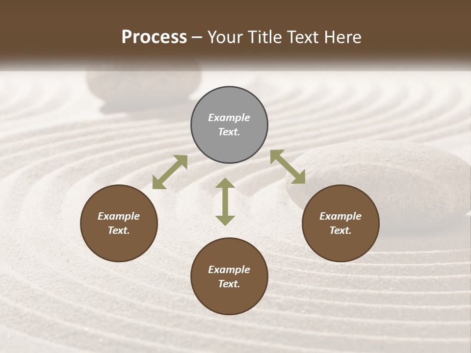 Two Rocks Sitting On Top Of A Sandy Area PowerPoint Template