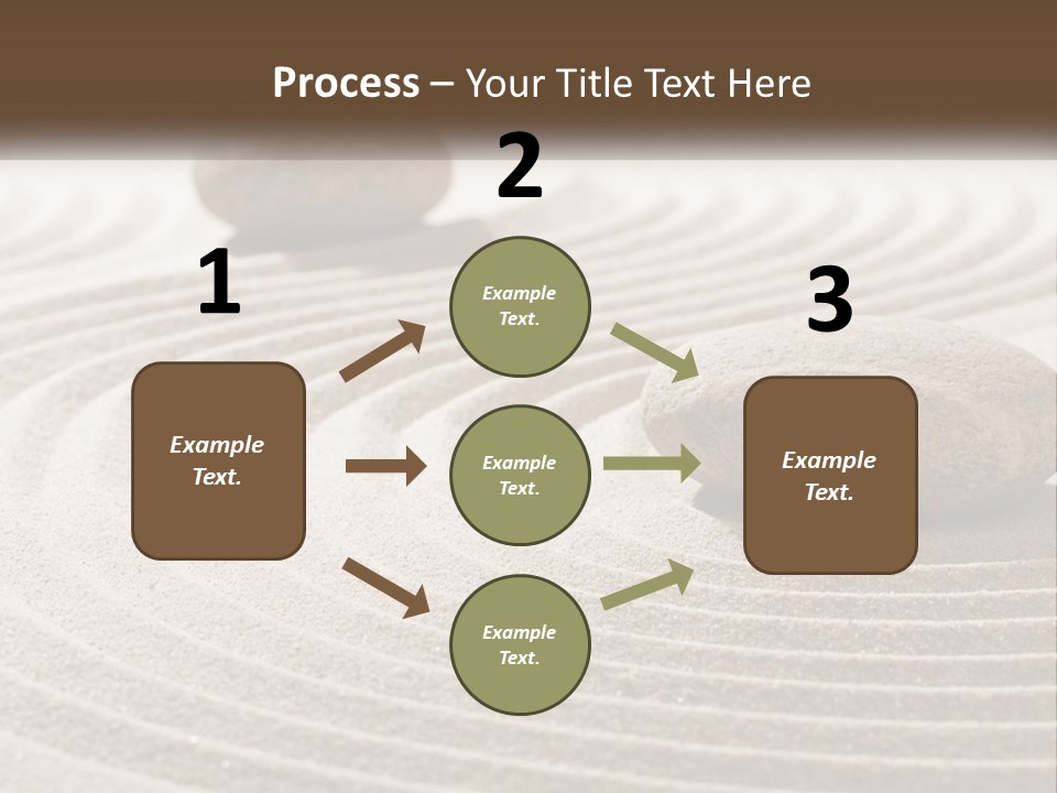 Two Rocks Sitting On Top Of A Sandy Area PowerPoint Template