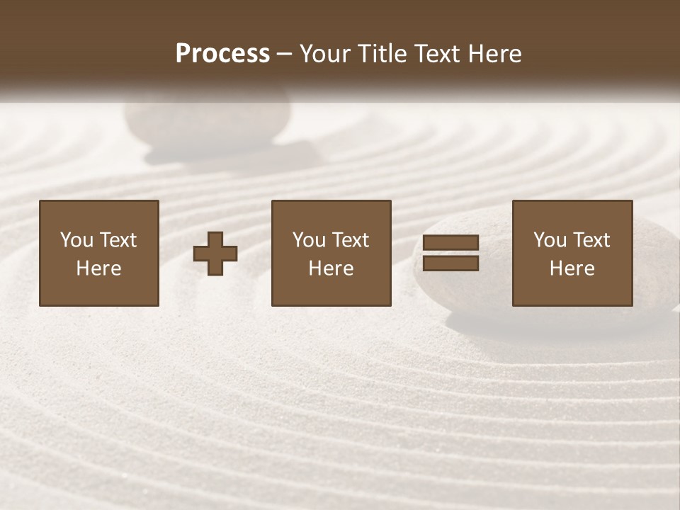 Two Rocks Sitting On Top Of A Sandy Area PowerPoint Template