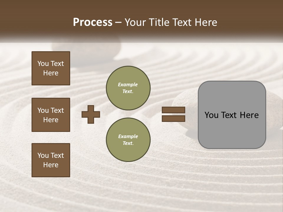 Two Rocks Sitting On Top Of A Sandy Area PowerPoint Template