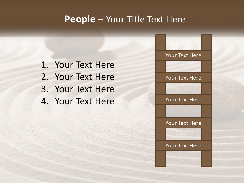 Two Rocks Sitting On Top Of A Sandy Area PowerPoint Template