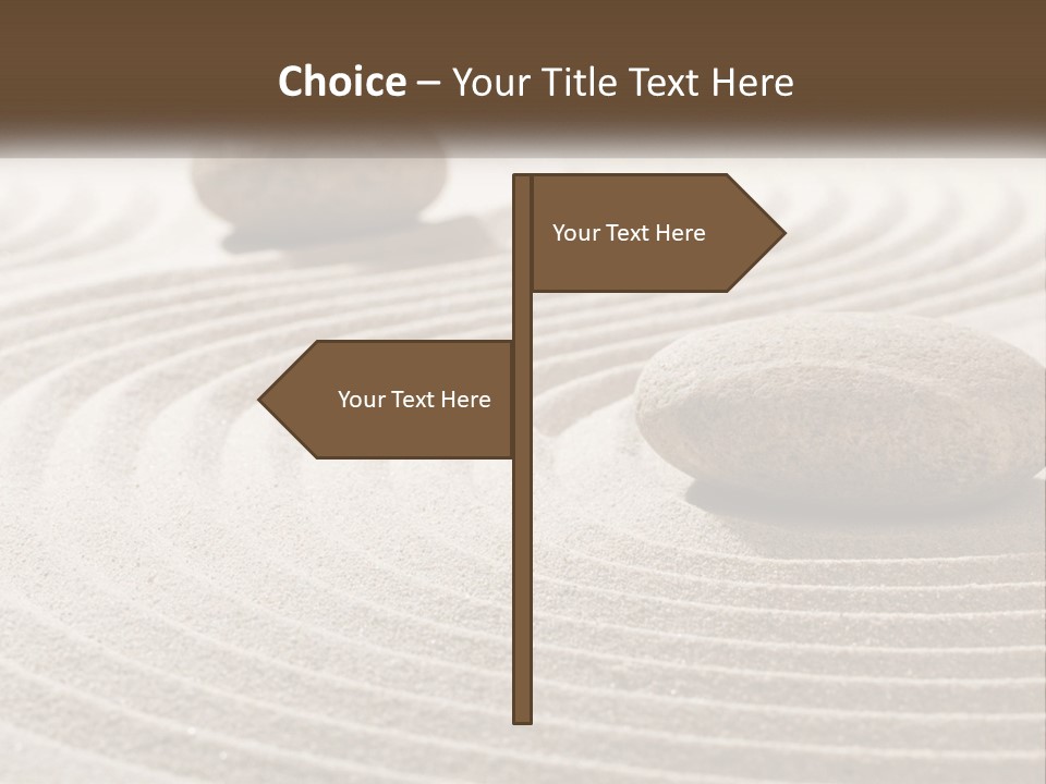 Two Rocks Sitting On Top Of A Sandy Area PowerPoint Template