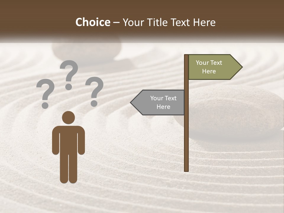 Two Rocks Sitting On Top Of A Sandy Area PowerPoint Template