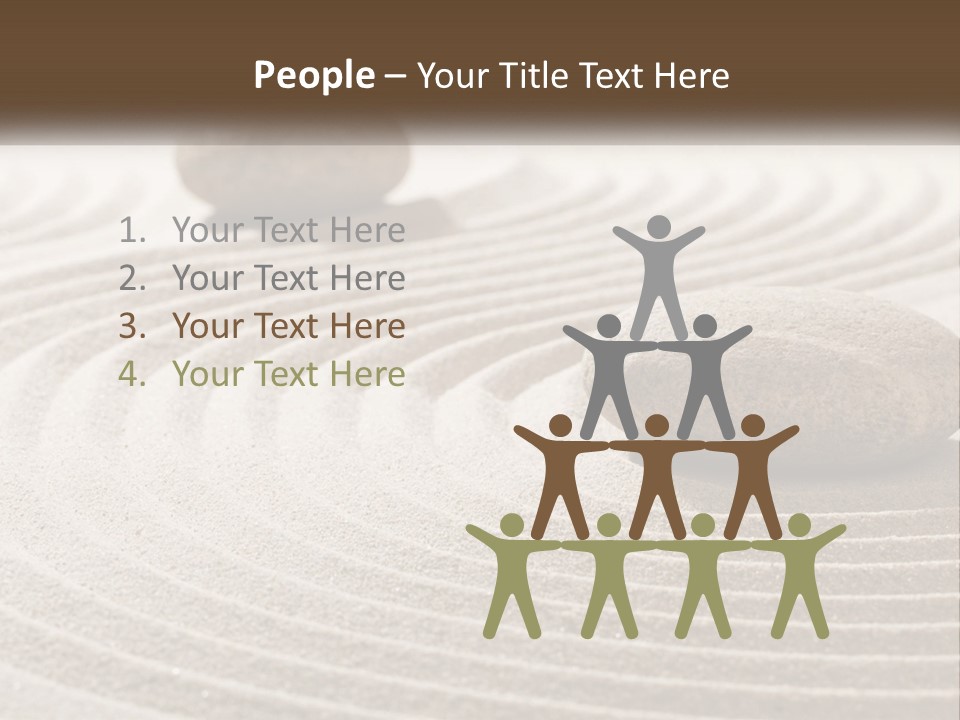 Two Rocks Sitting On Top Of A Sandy Area PowerPoint Template