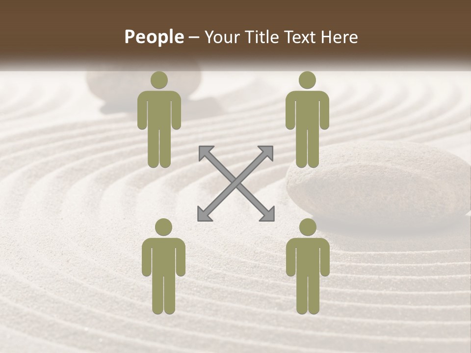 Two Rocks Sitting On Top Of A Sandy Area PowerPoint Template