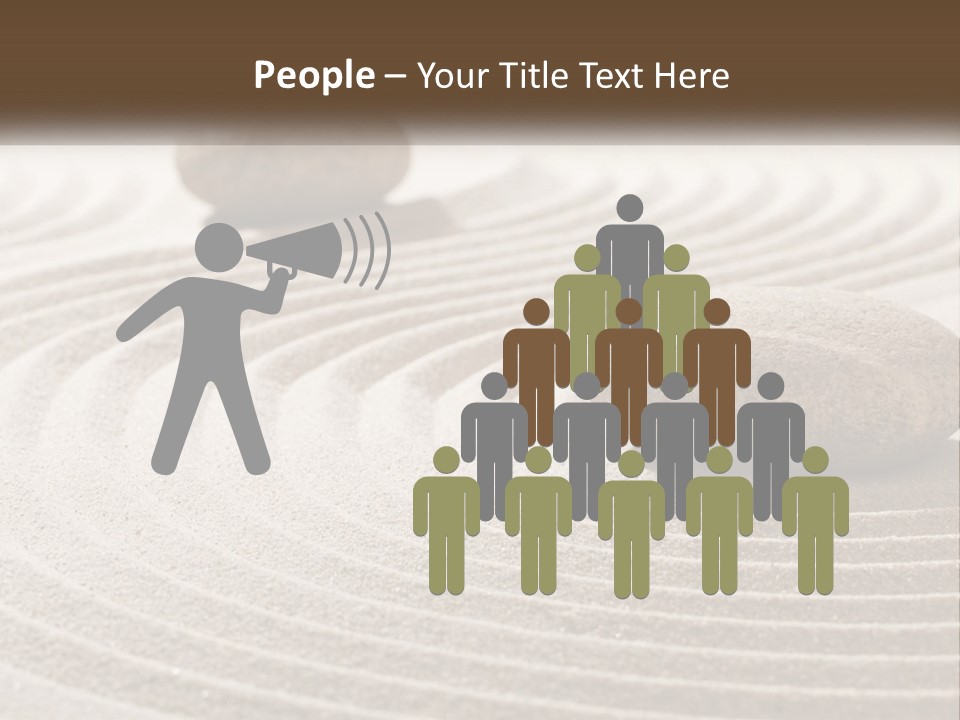 Two Rocks Sitting On Top Of A Sandy Area PowerPoint Template