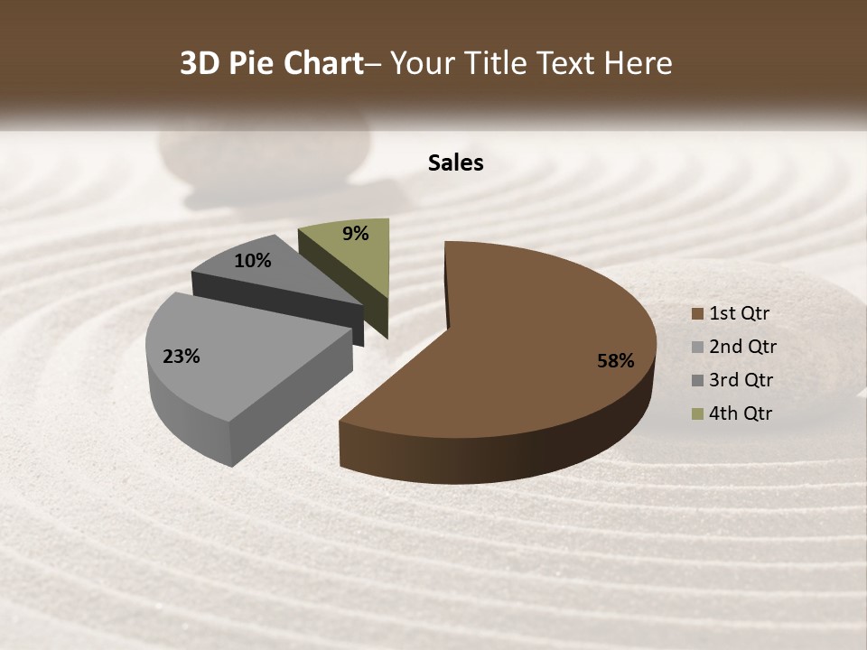 Two Rocks Sitting On Top Of A Sandy Area PowerPoint Template