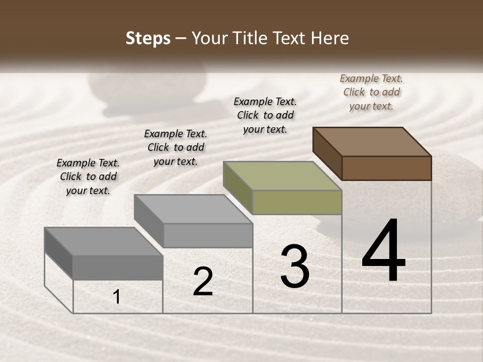 Two Rocks Sitting On Top Of A Sandy Area PowerPoint Template