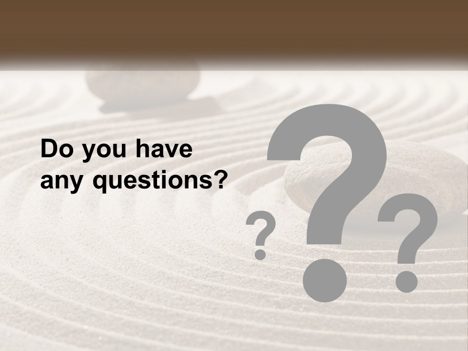 Two Rocks Sitting On Top Of A Sandy Area PowerPoint Template