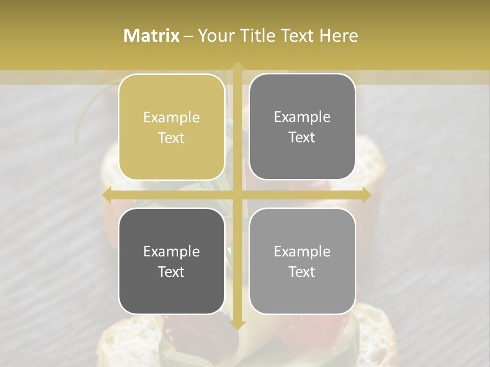 A Long Line Of Appetizers On A Table PowerPoint Template
