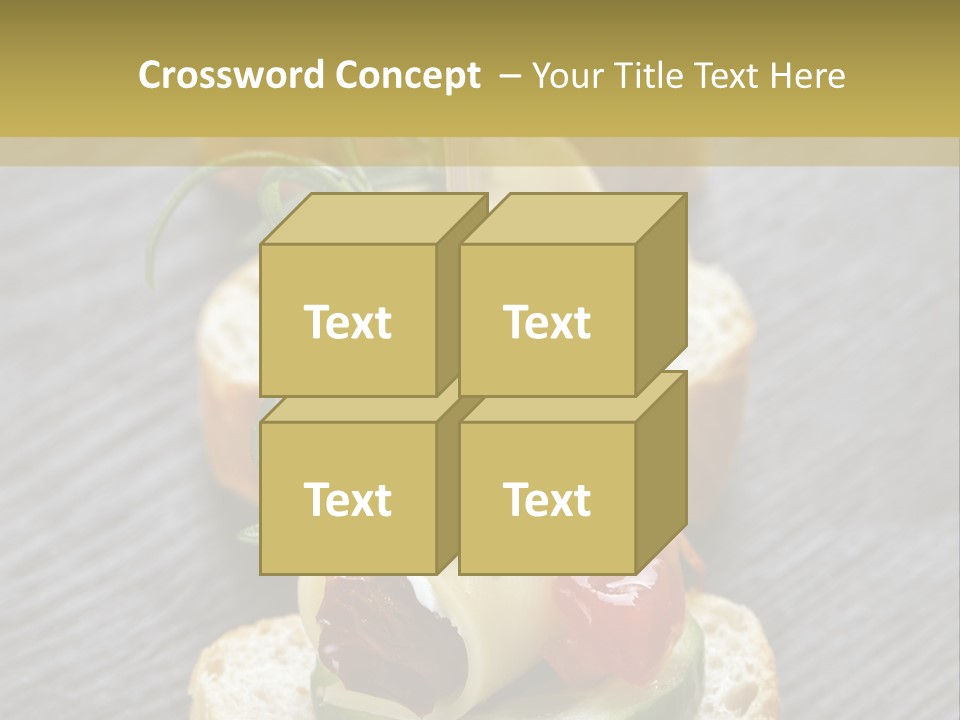 A Long Line Of Appetizers On A Table PowerPoint Template
