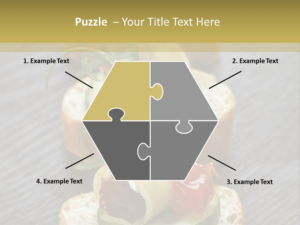 A Long Line Of Appetizers On A Table PowerPoint Template