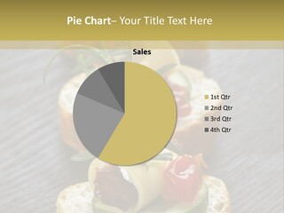A Long Line Of Appetizers On A Table PowerPoint Template