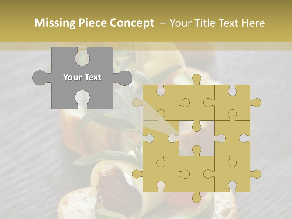 A Long Line Of Appetizers On A Table PowerPoint Template