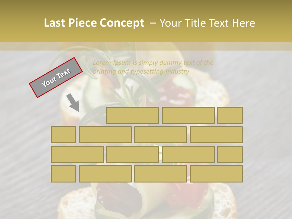 A Long Line Of Appetizers On A Table PowerPoint Template