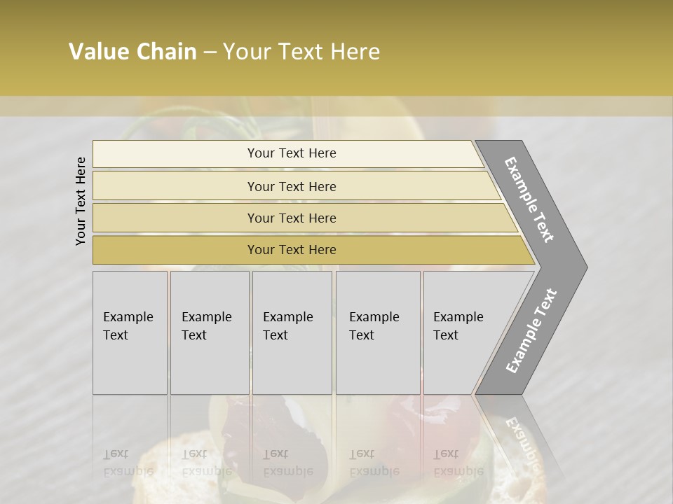 A Long Line Of Appetizers On A Table PowerPoint Template