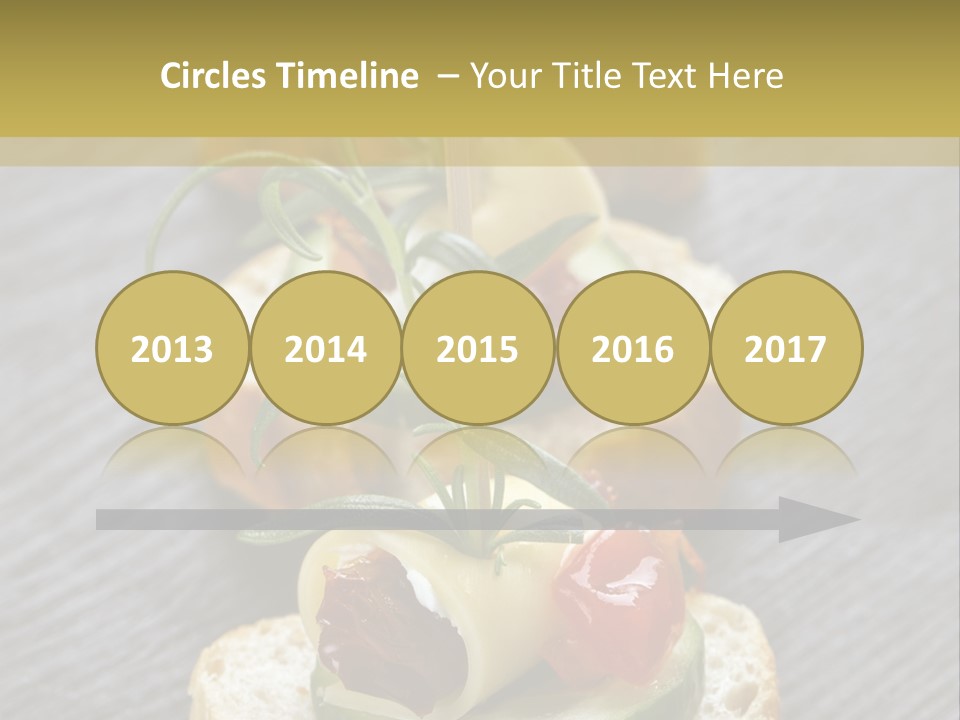 A Long Line Of Appetizers On A Table PowerPoint Template