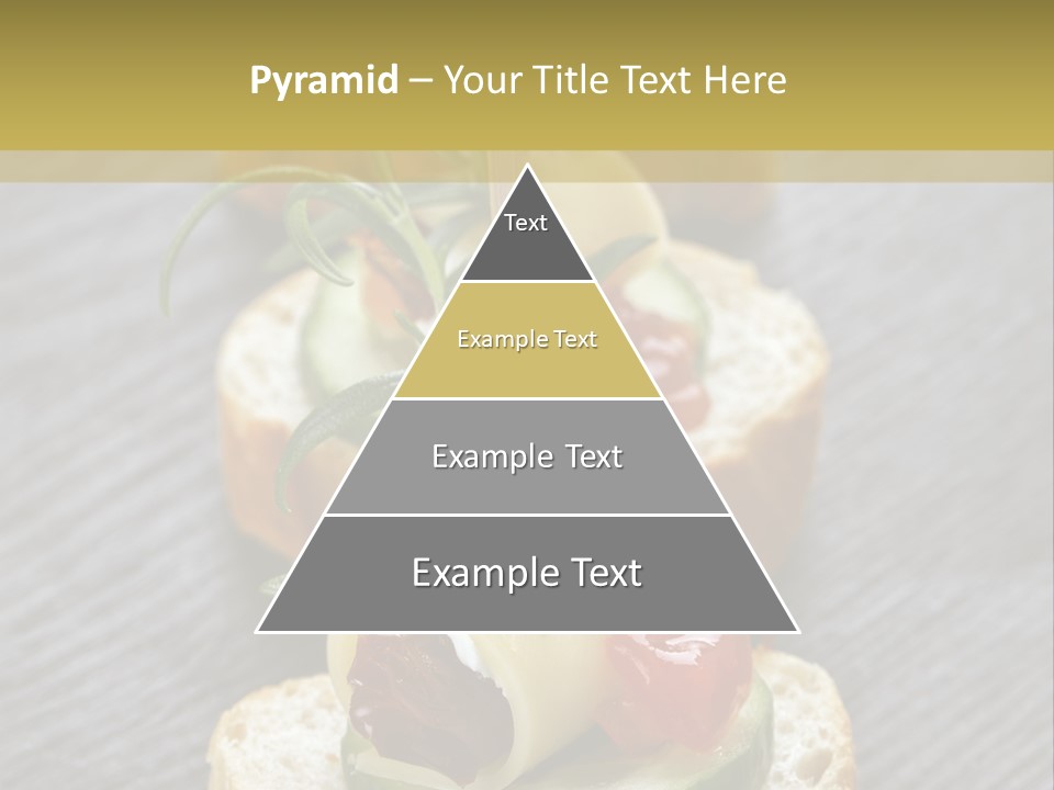 A Long Line Of Appetizers On A Table PowerPoint Template