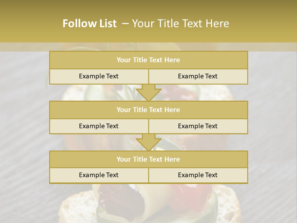 A Long Line Of Appetizers On A Table PowerPoint Template