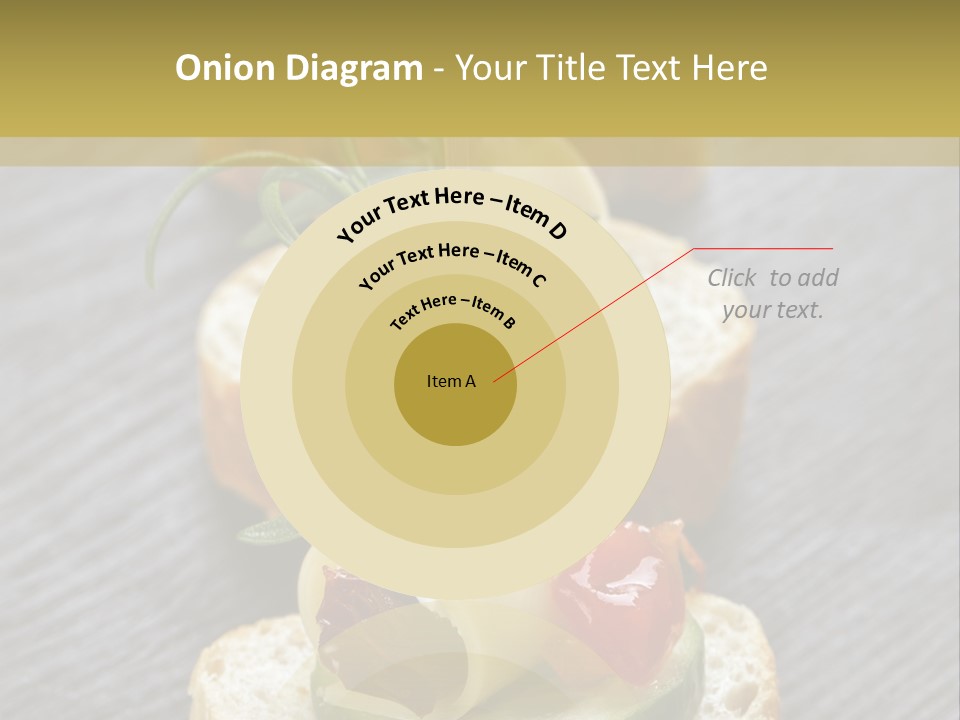 A Long Line Of Appetizers On A Table PowerPoint Template