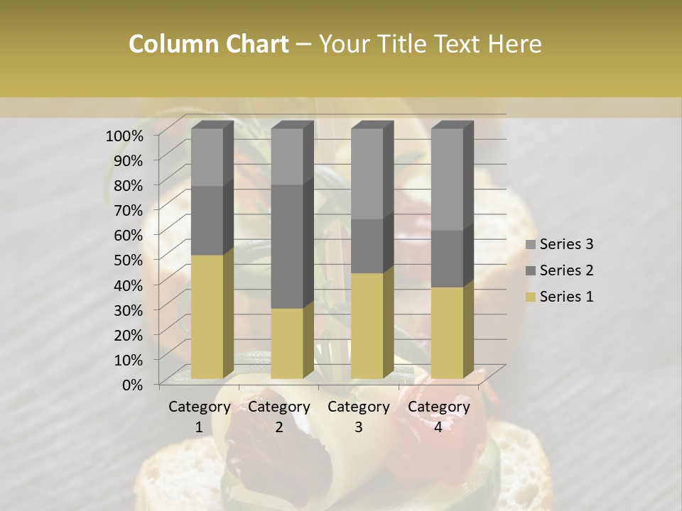 A Long Line Of Appetizers On A Table PowerPoint Template
