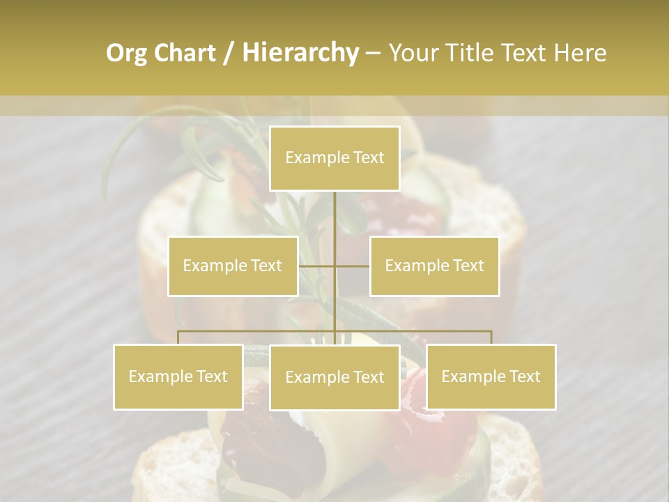 A Long Line Of Appetizers On A Table PowerPoint Template