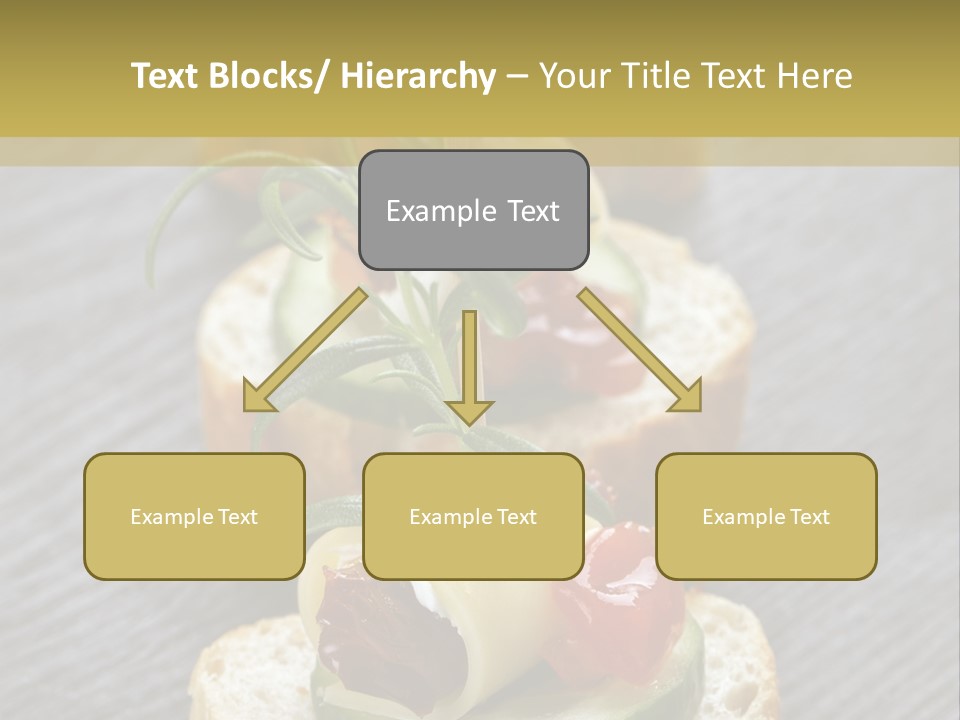 A Long Line Of Appetizers On A Table PowerPoint Template