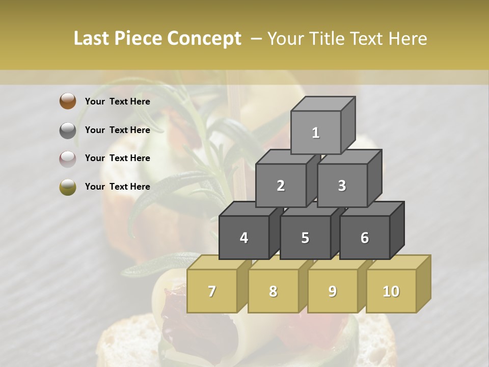 A Long Line Of Appetizers On A Table PowerPoint Template