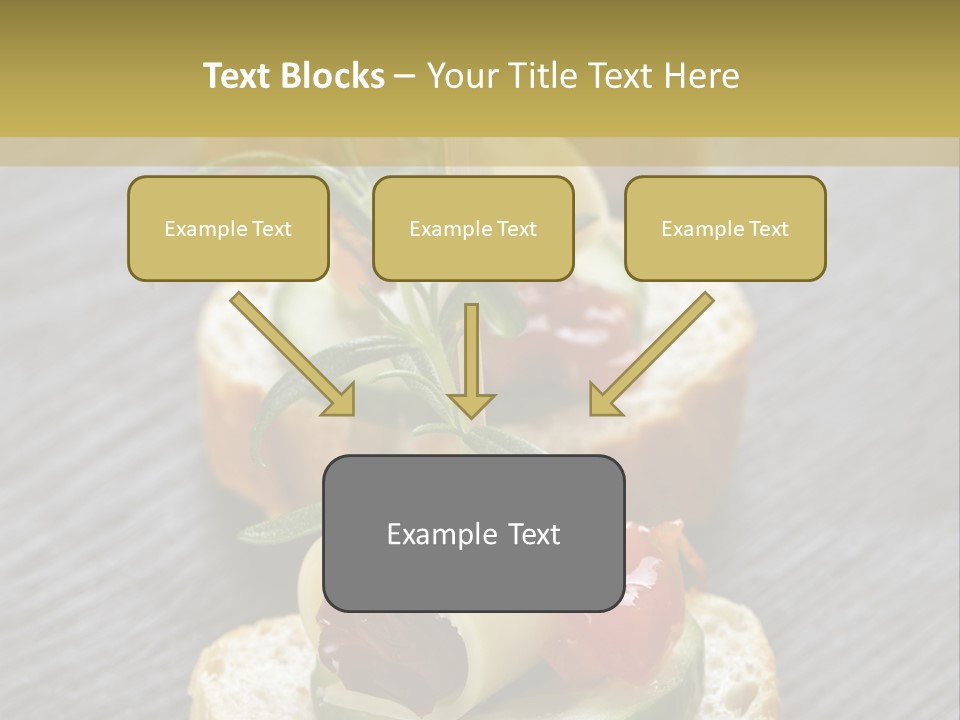 A Long Line Of Appetizers On A Table PowerPoint Template