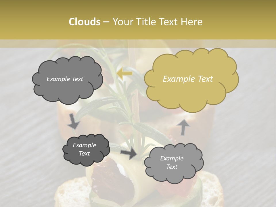 A Long Line Of Appetizers On A Table PowerPoint Template