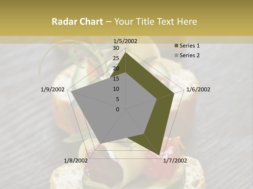 A Long Line Of Appetizers On A Table PowerPoint Template