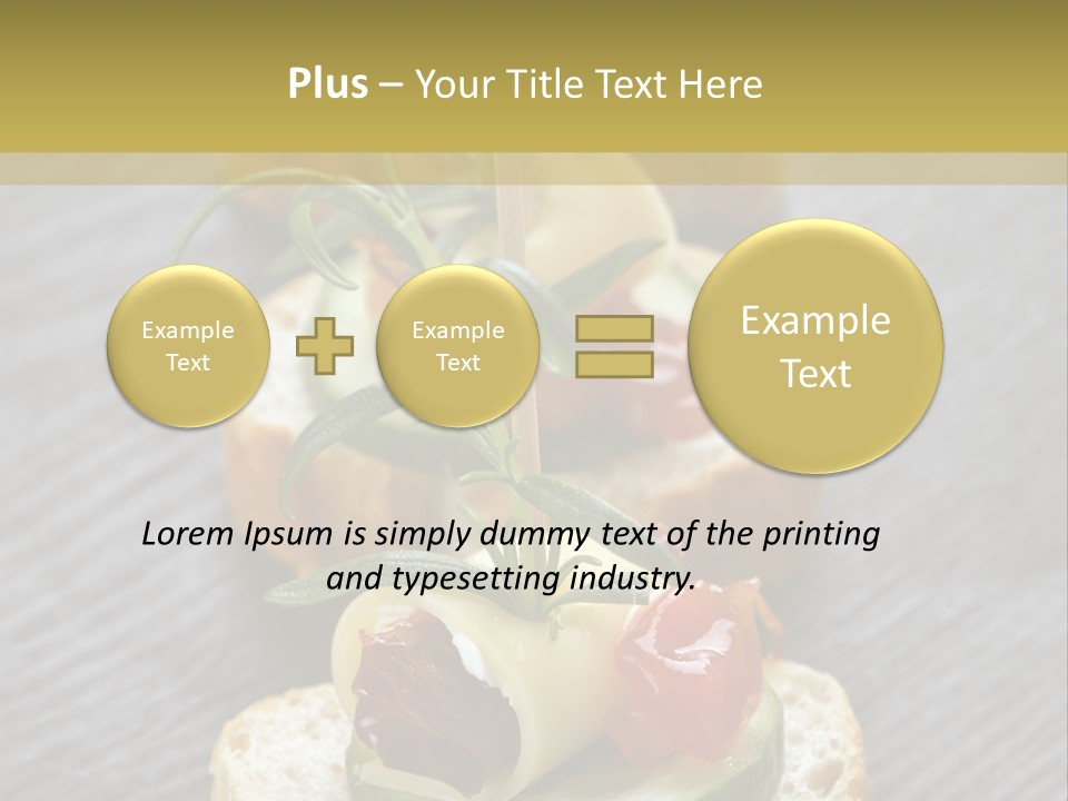 A Long Line Of Appetizers On A Table PowerPoint Template