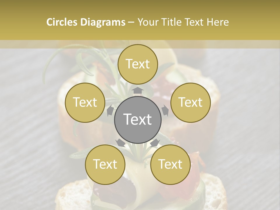 A Long Line Of Appetizers On A Table PowerPoint Template
